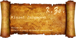 Kiszel Zsigmond névjegykártya